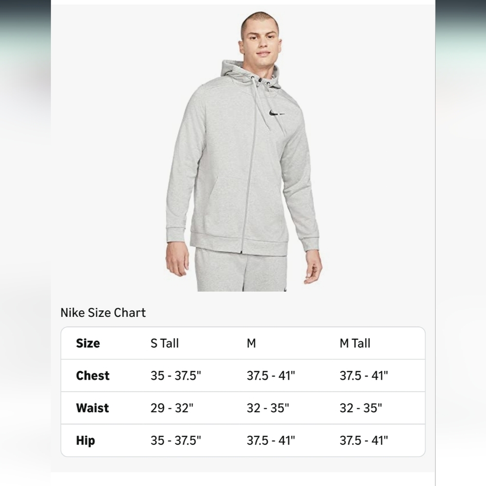 Nike Dri-Fit Mens Full Zip Training Sweatshirt Size Med In Ivory - Picture 10 of 10